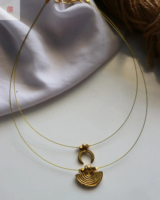 2 Layered Invisible Necklace for Women – Minimal Statement Jewellery