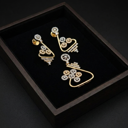 American Diamond Earrings and Pendant Set