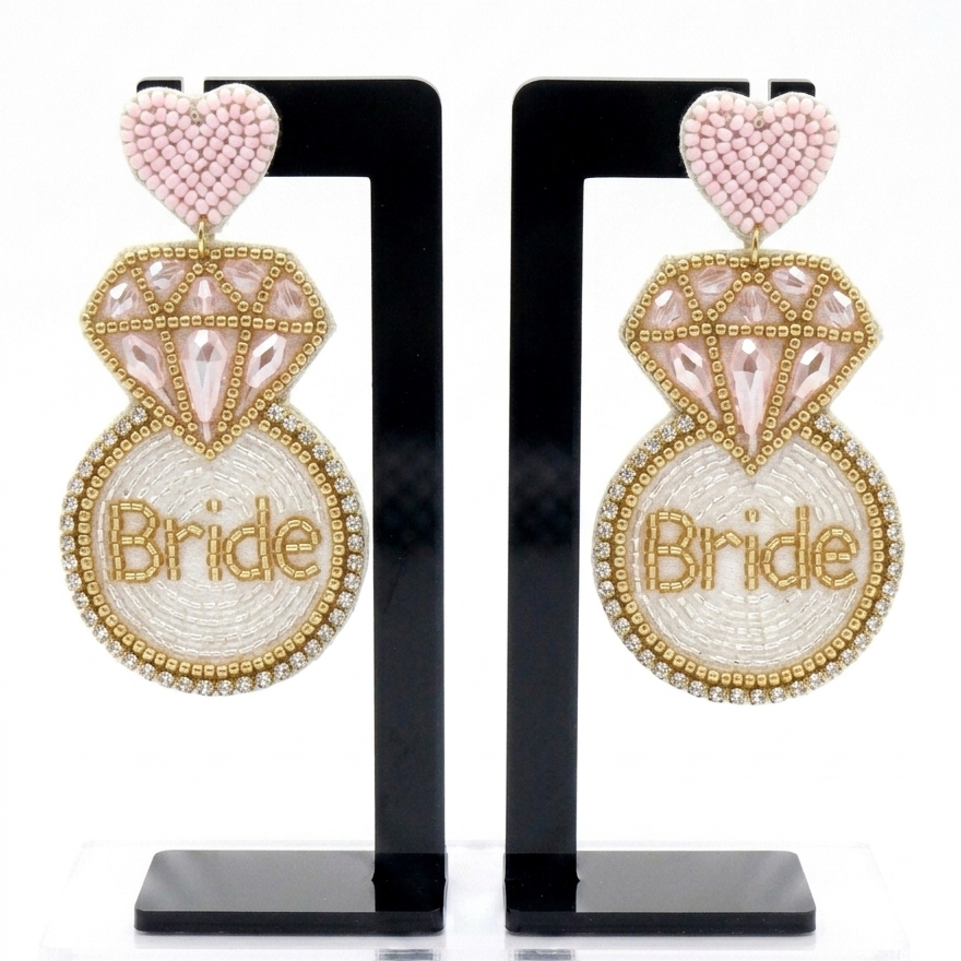 π BRIDE MODE ON! β Statement Beaded Earrings by Supermacchi