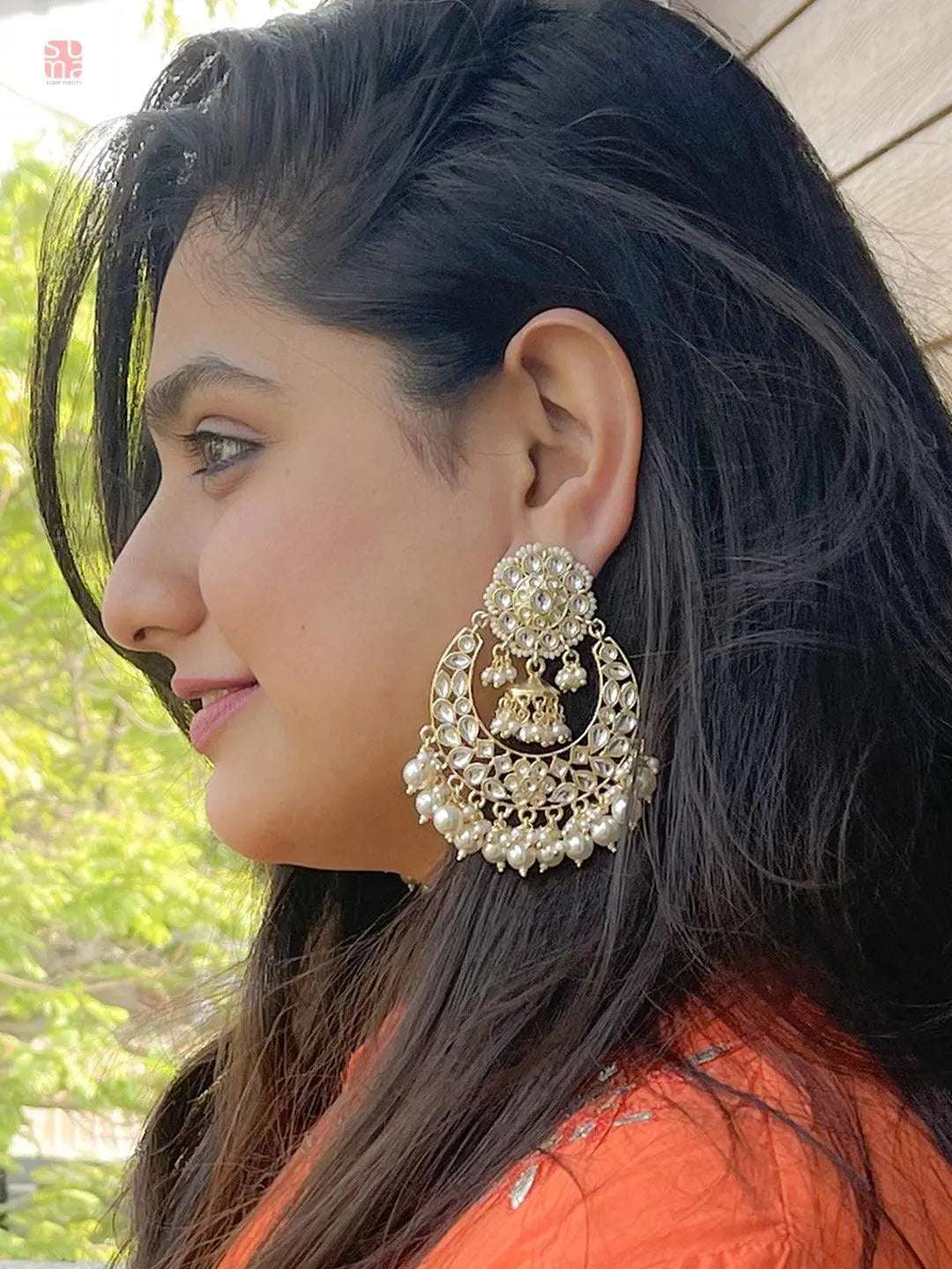 jumki chandbali earrings