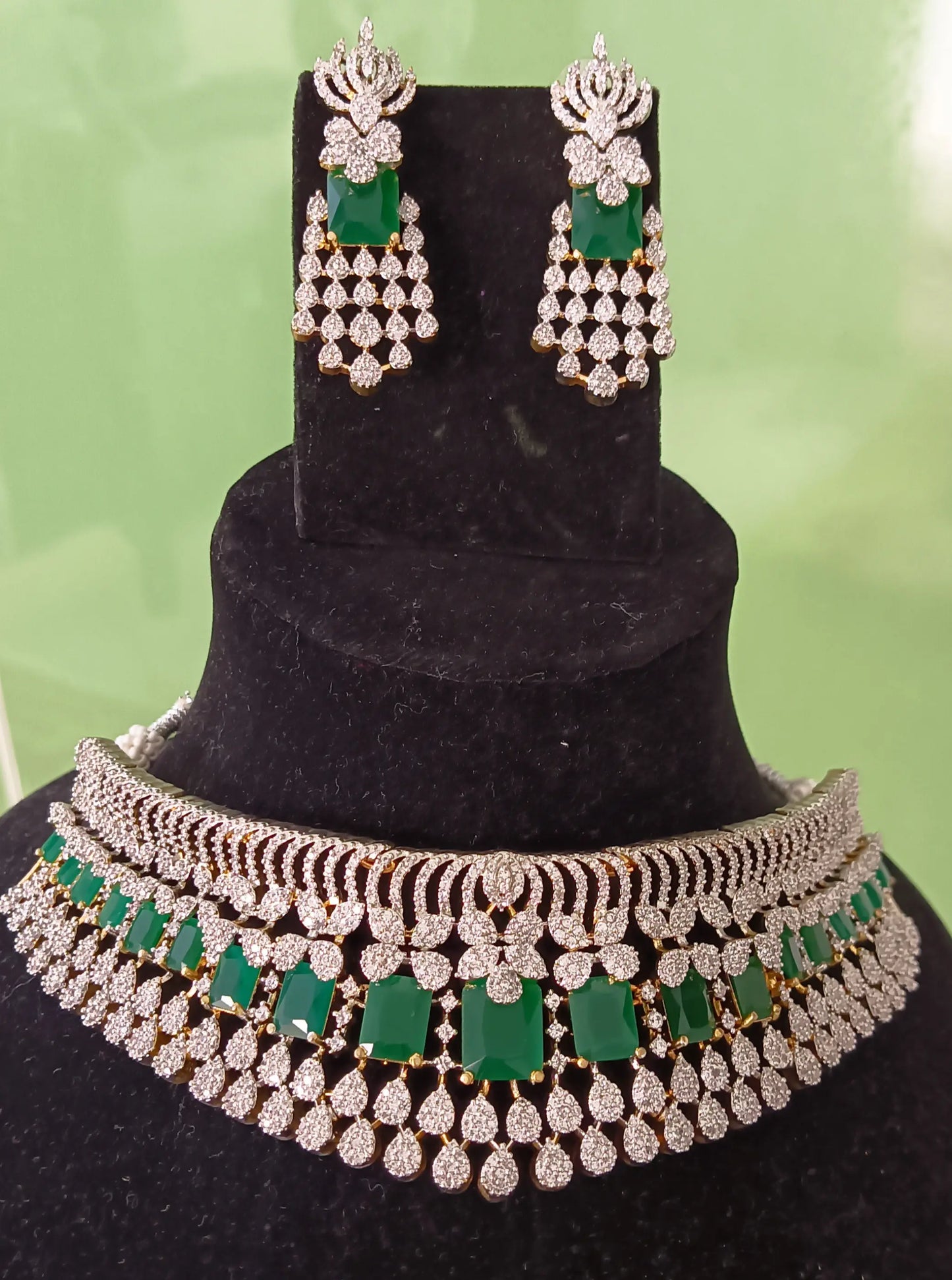 Emerald American Diamonds Jewellery Set Supermacchi
