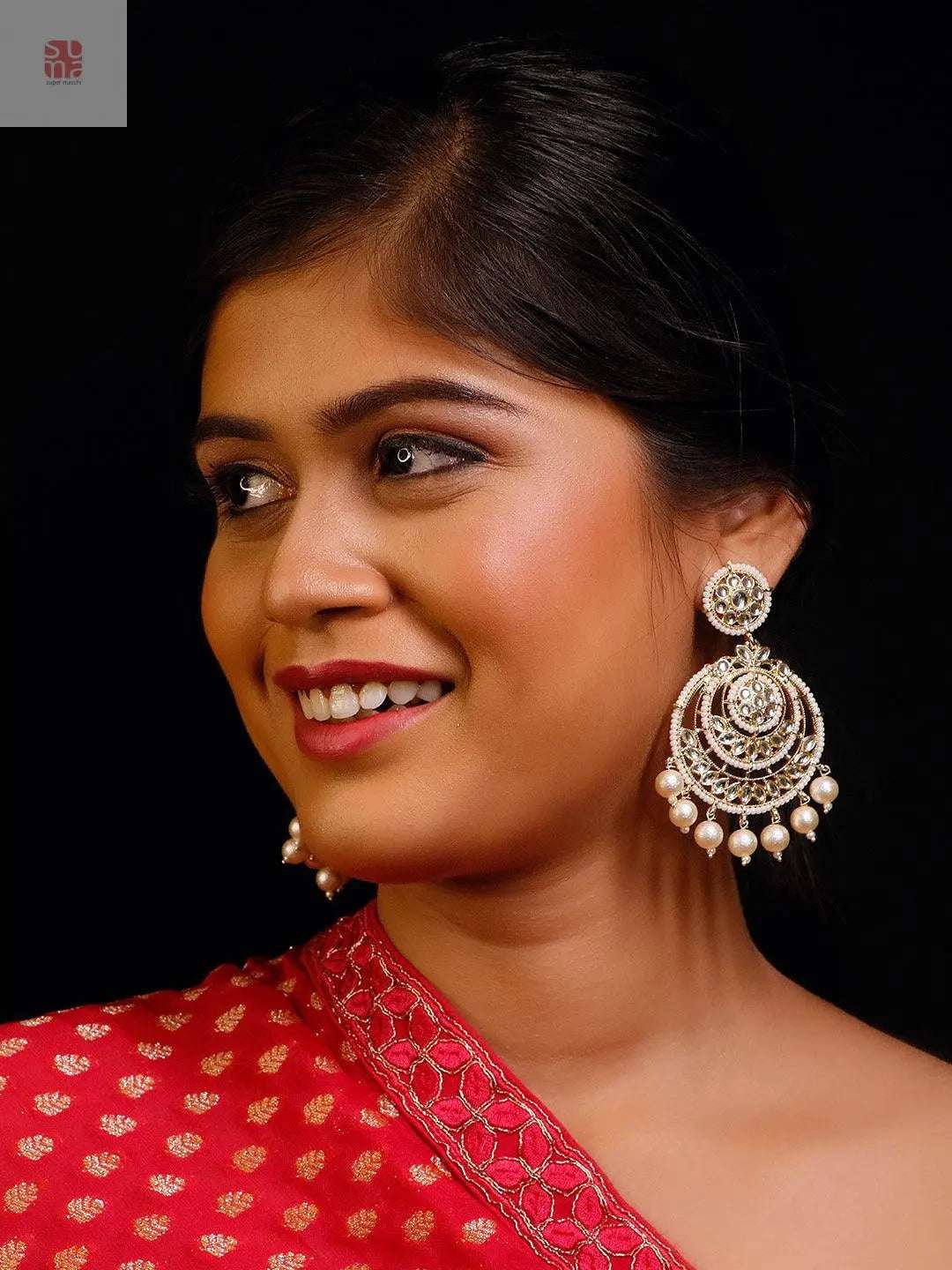 Buy Kundan Chandbali With Pearls Earrings Online affordable, Jhumka Earrings Online Shopping, Earrings - Shop From The Latest Collection Of Earrings For Women & Girls Online. Buy Studs, Ear Cuff, Drop & More Earrings At Best Price