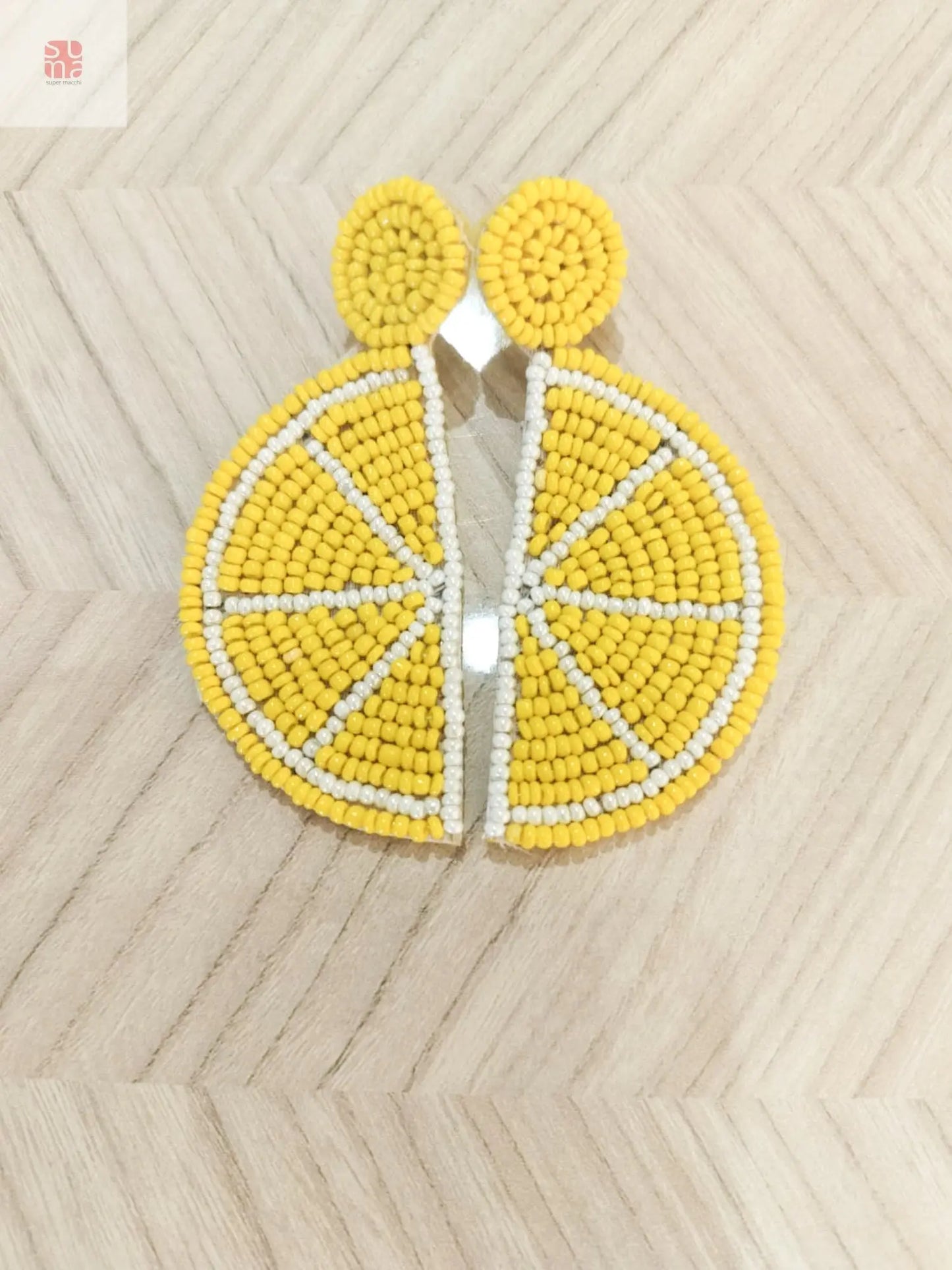 Lemon Slice Beaded Earrings Supermacchi Jewellery Collections