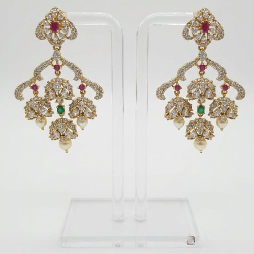 Multi Color Mossianite Earrings