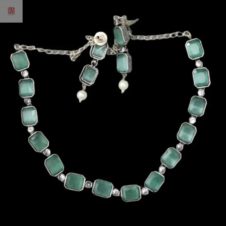 Pista Colour German Silver Choker Set