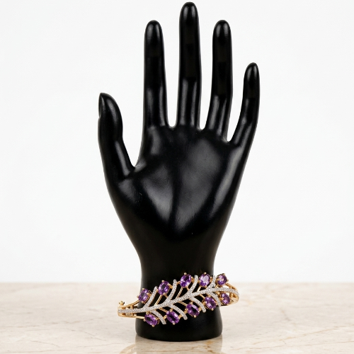 Purple American Diamond Bracelet for Women