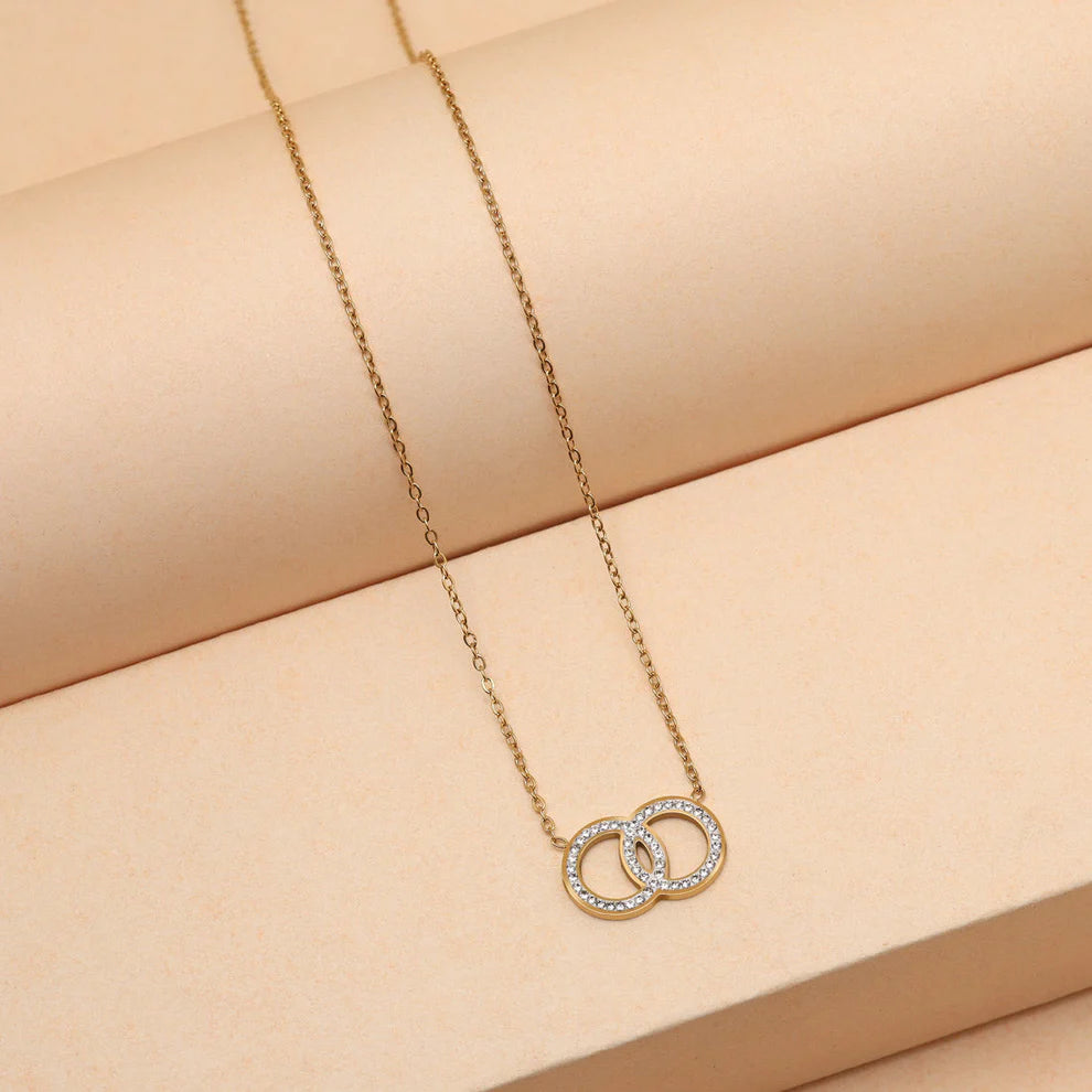 Stainless Steel 18k Gold Plated Demi Fine with Union Pendant