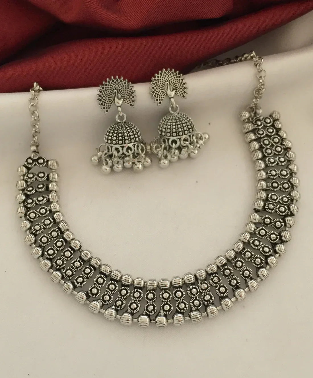 Oxidised Necklace Set - Supermacchi Jewellery Collections