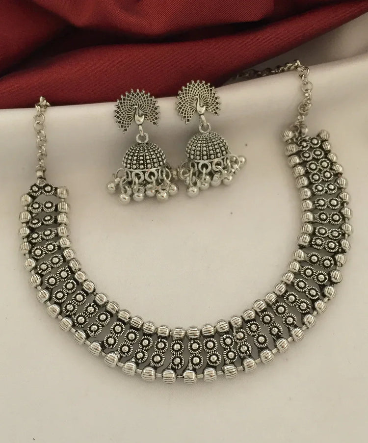 Oxidised Necklace Set - Supermacchi Jewellery Collections