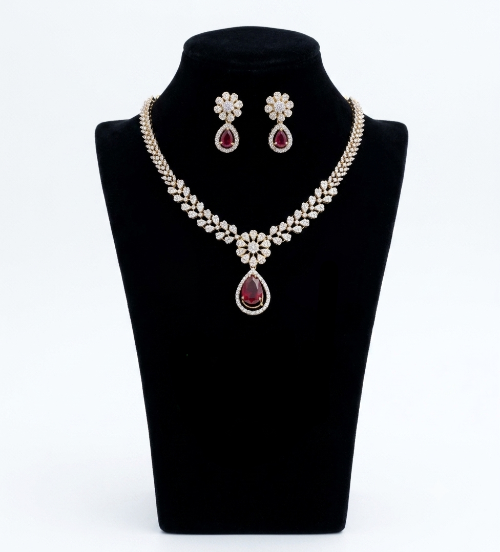 1 Necklace Set with 6 Changeable Stones