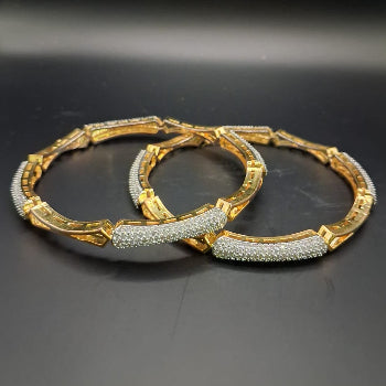AD Bangles with Gold Plated