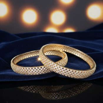 AD Bangles with Gold plated