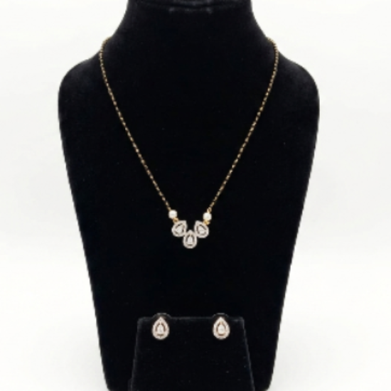 AD Stone Mangalsutra Necklace Set for Women Super Macchi