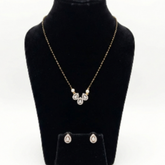 AD Stone Mangalsutra Necklace Set for Women Super Macchi