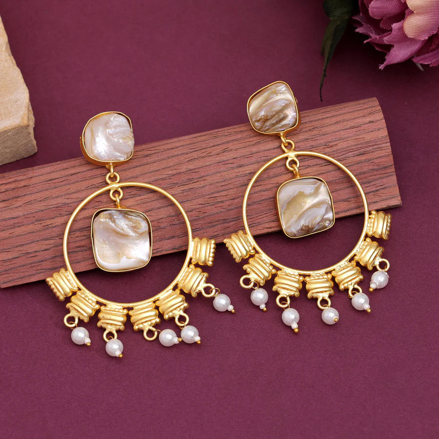 White Color Amrapali Earrings