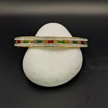 Anti Tarnish Gold bracelet with colorful stones 