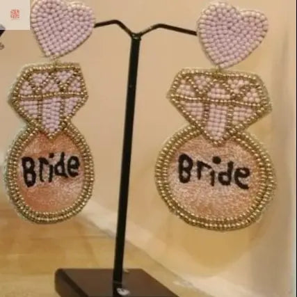 BRIDE TO BE! – Statement Beaded Earrings by Supermacchi Supermacchi Jewellery Collections