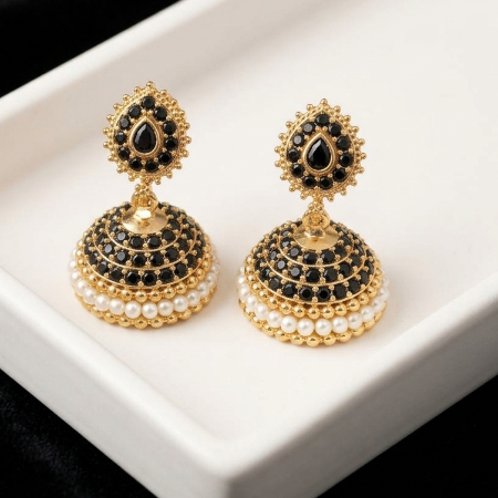Black and Gild Jhumkas