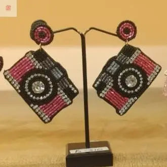 CameraInspiredBeadedEarrings
