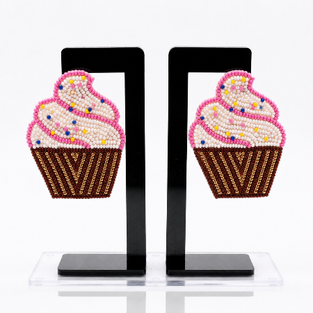 Sweet Treat Cup Ice cream Beaded Earrings