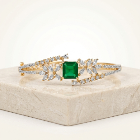 Emerald American Diamond Bracelet for Women