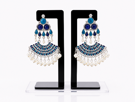 Evil Eye Colour Oxidised Earrings by Super Macchi