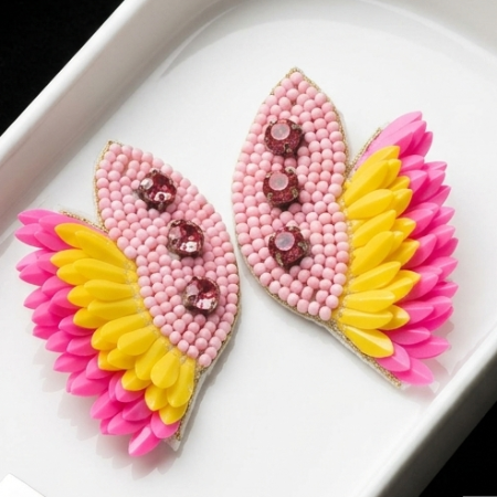 Flutter Pop Butterfly Beaded Earrings