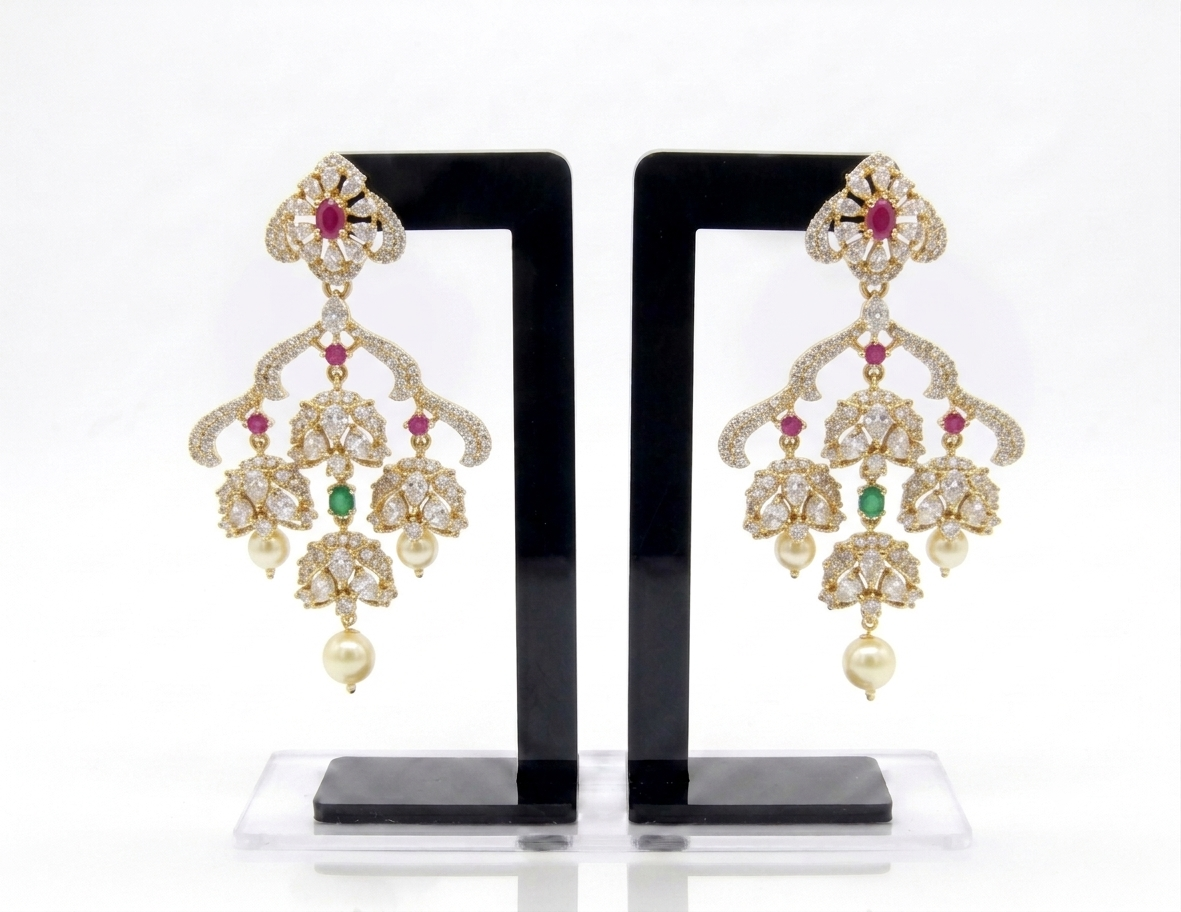 Multicolor Moissanite Earrings