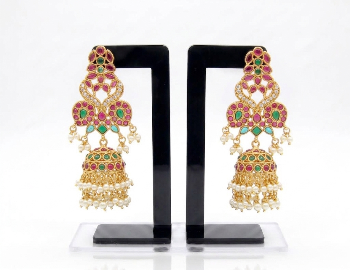 Jadau Jhumka Earrings