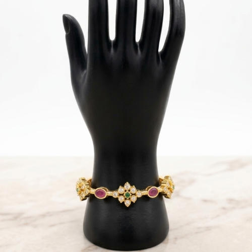 Gold Look Multi-Color Bracelet