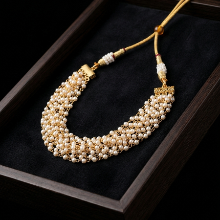 Handmade Pearl Stranded Choker