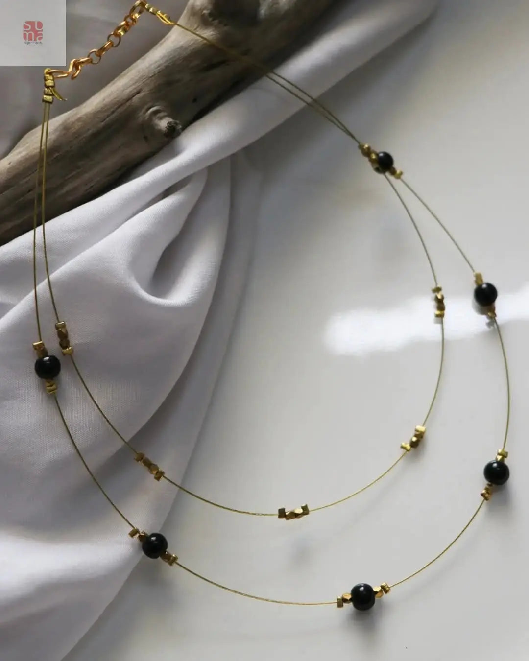 Invisible Necklace 2 Layered for Women – Minimal Layered Statement Jewellery