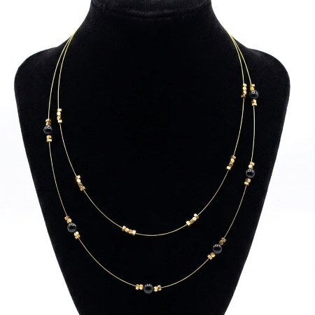 Invisible Necklace 2 Layered for Women – Minimal Layered Statement Jewellery
