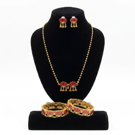 Lotus Design Meenakari Combo Set
