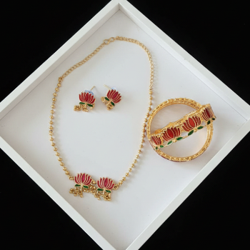 Lotus Meenakari Combo Set