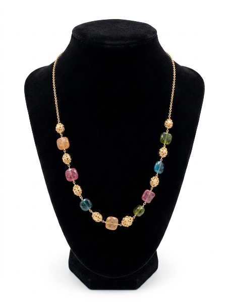 Multi Color Stone Necklace for Women 