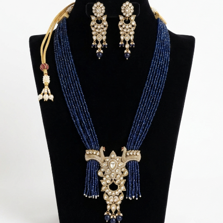 Navy Blue layered Necklace from Super Macchi