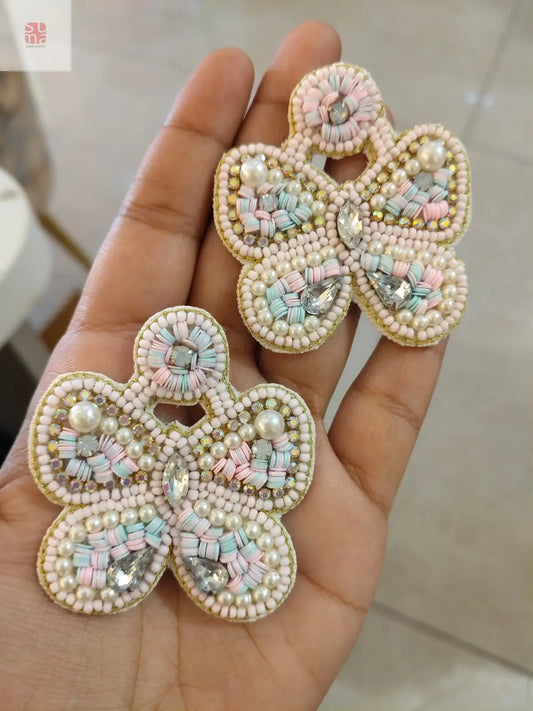 Pastel Butterfly Beaded Earrings Supermacchi Jewellery Collections