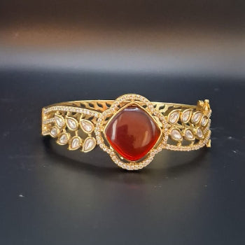 Red Stone with Gold Plated Bracelet Super Macchi Jewellery Collections