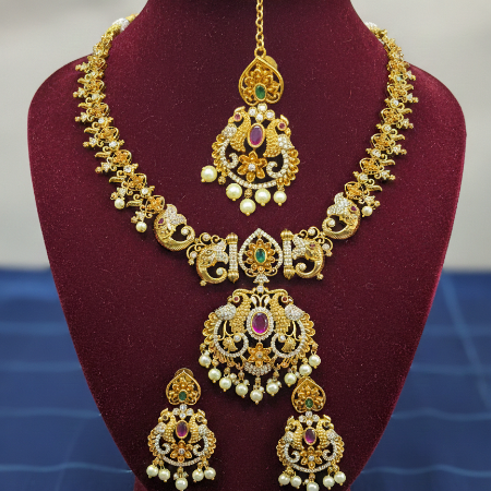 Royal Heritage Jadau-Style Kundan Polki Bridal Necklace Set