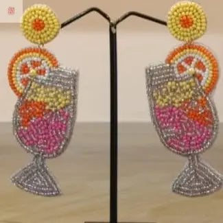 Sip and Slay Beaded Earrings Supermacchi Jewellery Collections