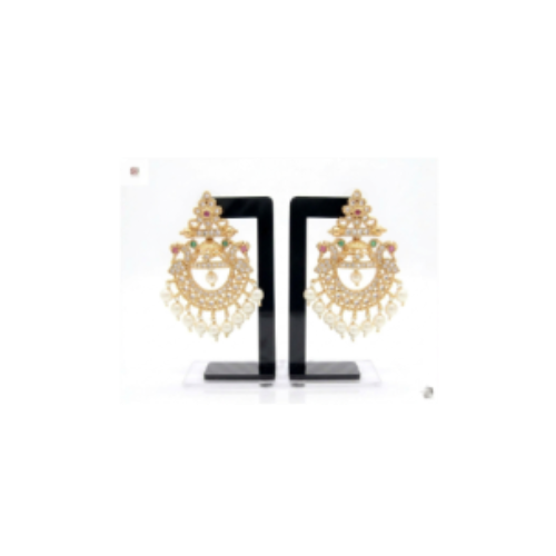 Small Jhumka Chandbali Gold Look Earrings for Women 