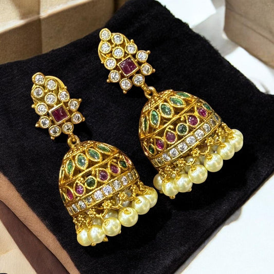  South Indian temple-style jhumkas 