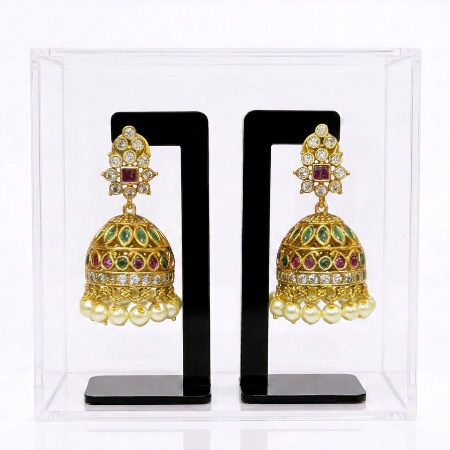 South Indian temple-style jhumkas | Super Macchi Jewellery Collections