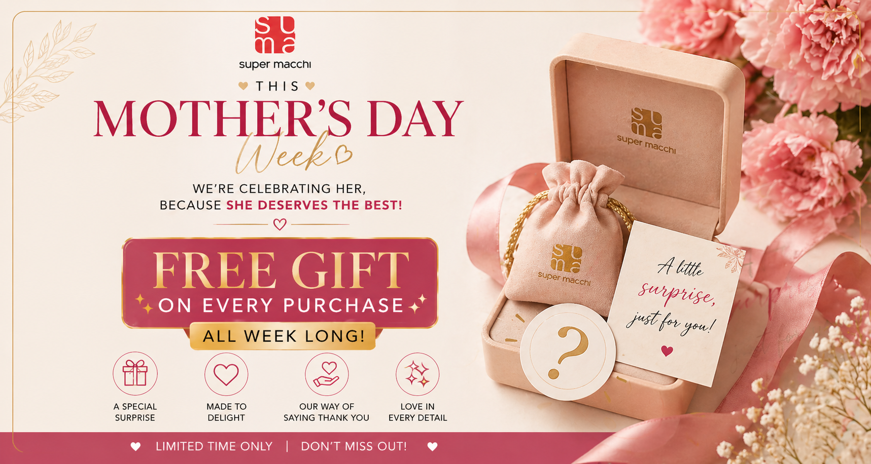 Super Macchi jewellery Mother's day gift
