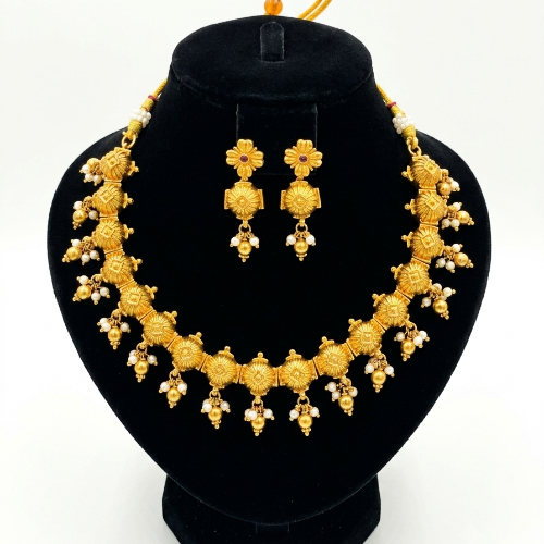 Traditional Gold Look-Alike Temple Jewellery 