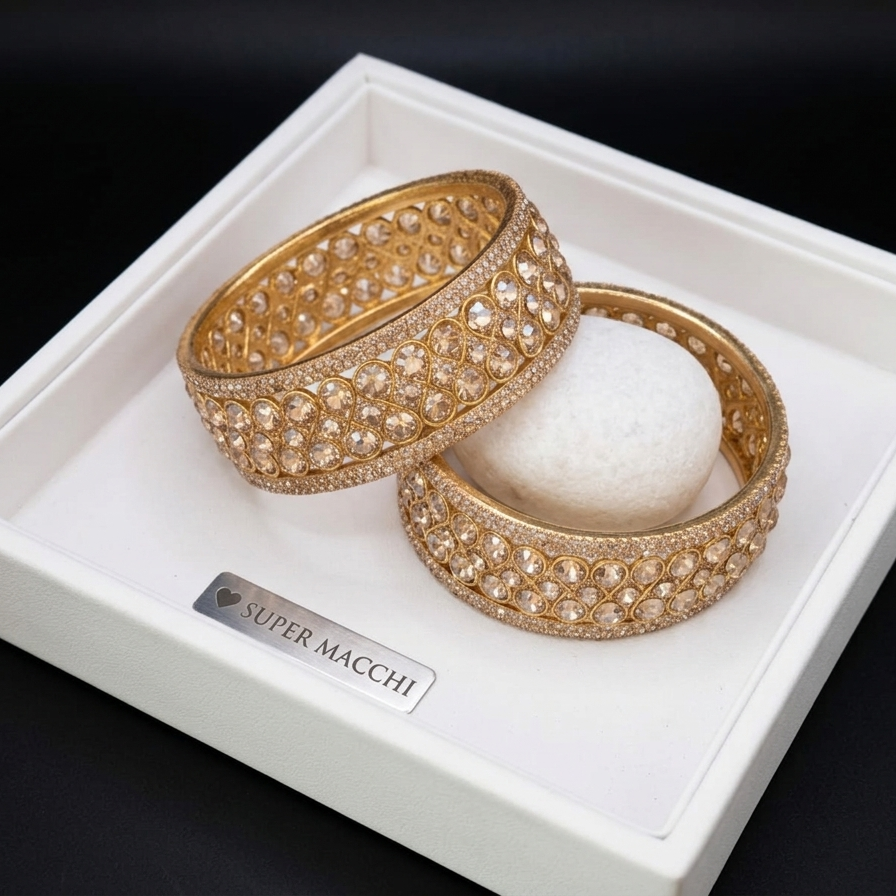 Traditional Kundan Bangles Set for Women