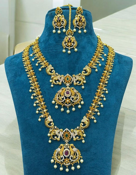 Royal Heritage Jadau-Style Kundan Polki Bridal Necklace Set – Supermacchi Jewellery Collections