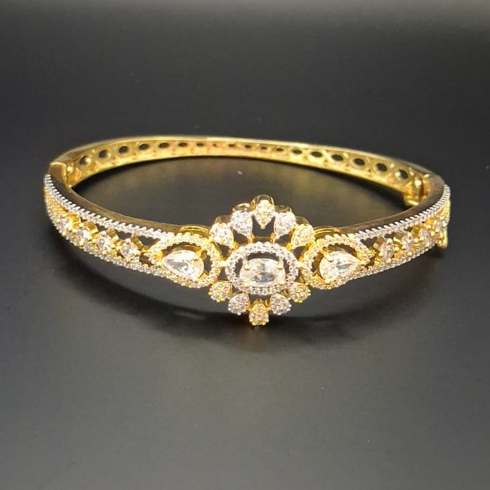 AD Gold & Silver Dual-Tone Stones Bracelet