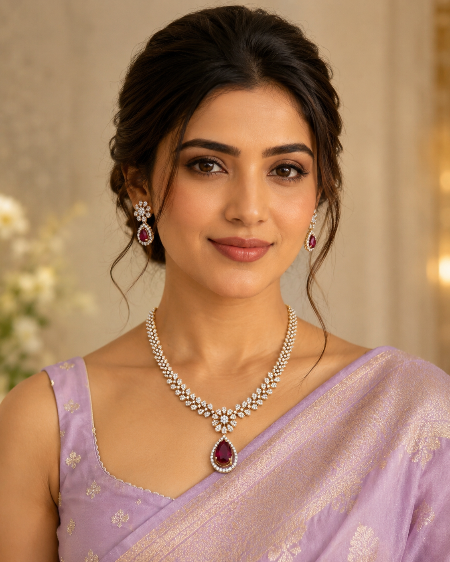 changeable stones necklace set